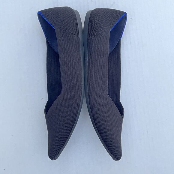 Rothy's The Point Flats Black Women's Sz 11.5 Casual Slip On Comfort Knit Shoes - Picture 7 of 13